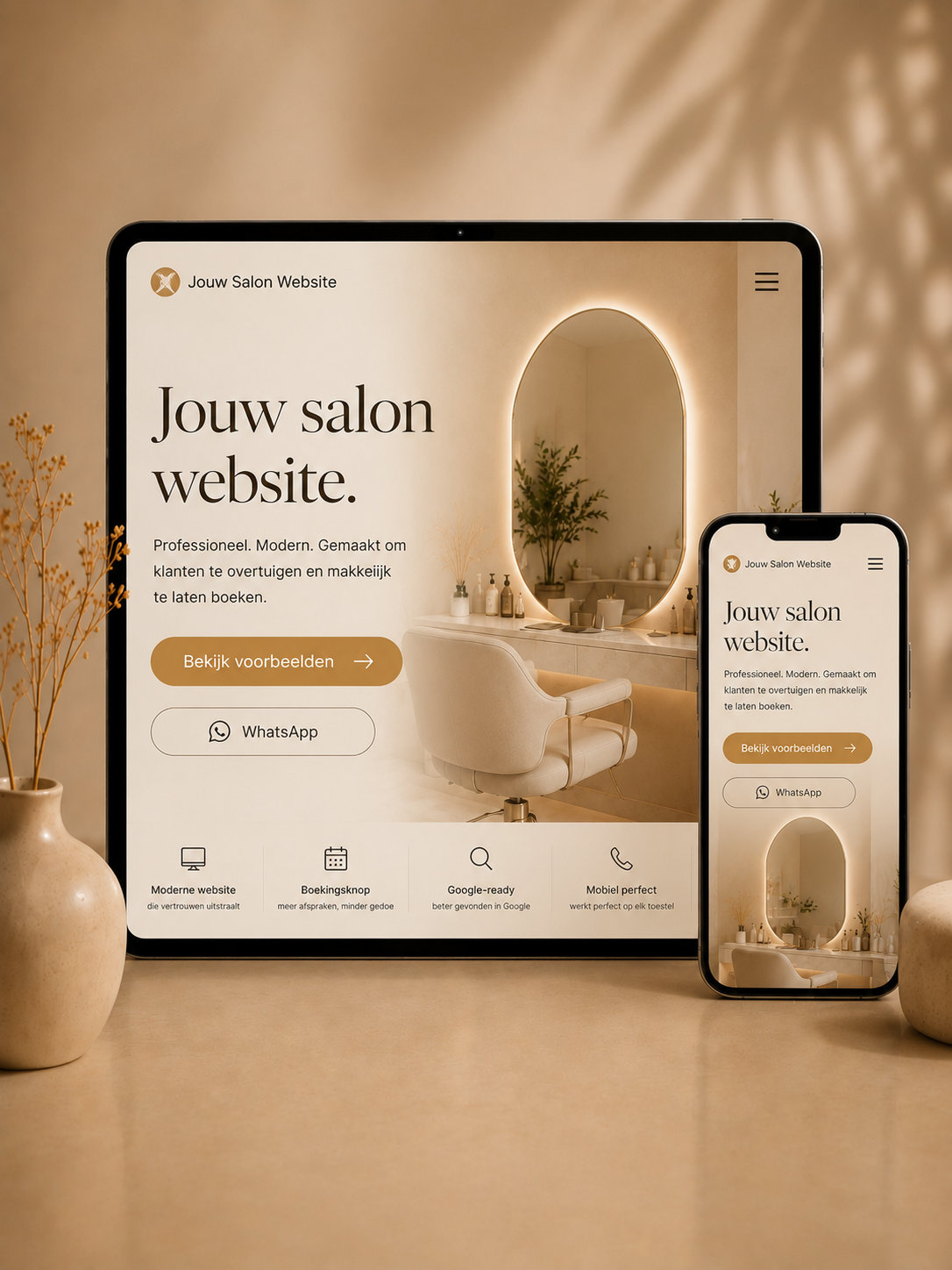 SalonUpgrade — premium salon website mockup